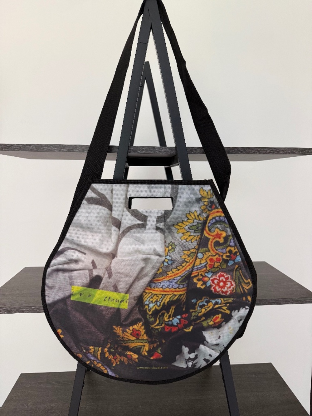 Eva & Claudi Danish Designer Graphic Shoulder Tote Bag Multicolor